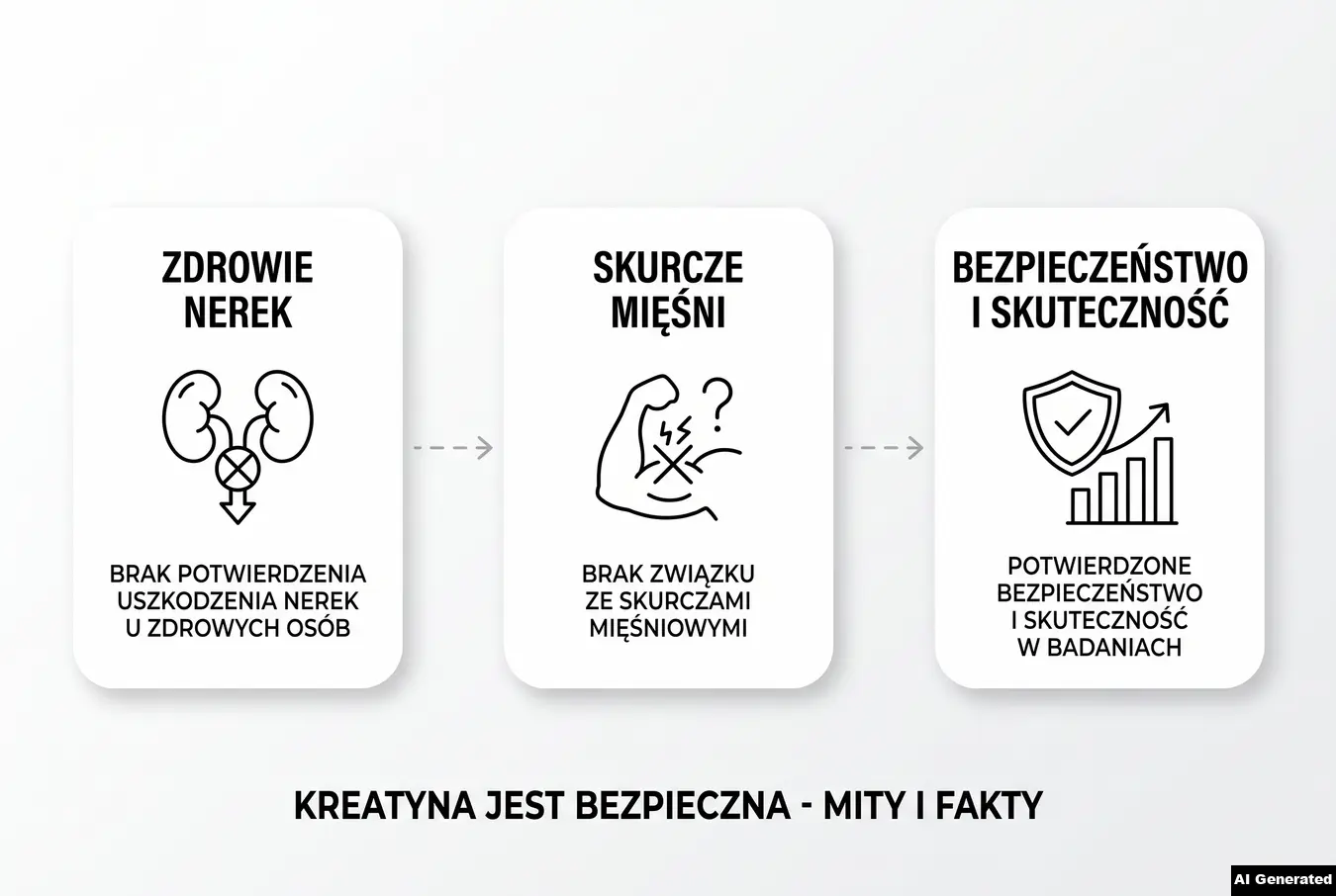 Fakty o bezpieczeństwie i skuteczności kreatyny.